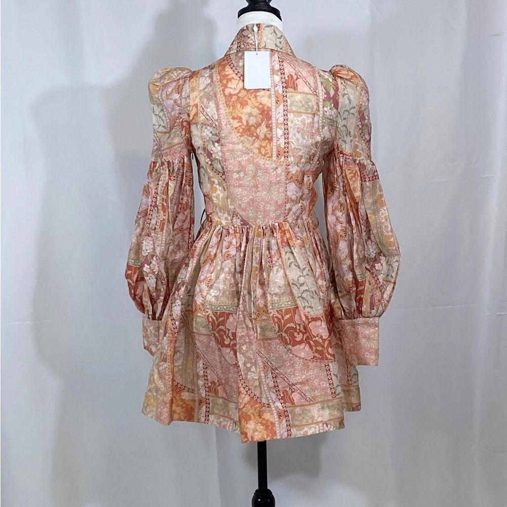 Zimmermann Kaleidoscope Tuxedo Frill Minidress size 0/ us size 2-4 - Picture 11 of 15